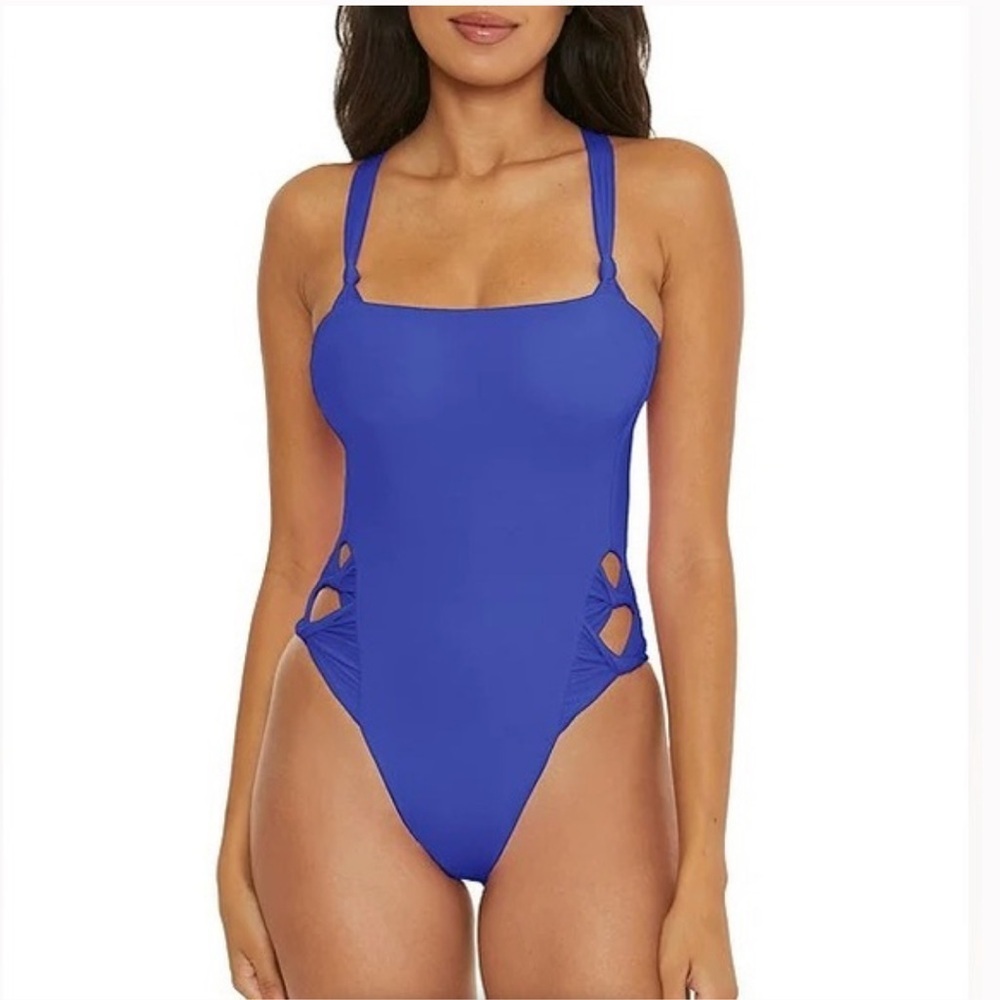 BECCA Women's Standard Baja Mar Bandeau One Piece Swimsuit, Scoop Neck, Bathing